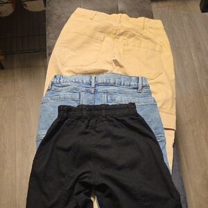 Stylish Kids Bottoms Set - Black, Blue, Tan